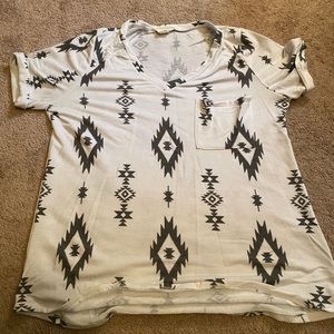 Large Aztec Print T-Shirt
